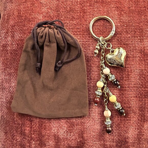 Beaded Bag Charm with Cz Gold Tone - Picture 2 of 9